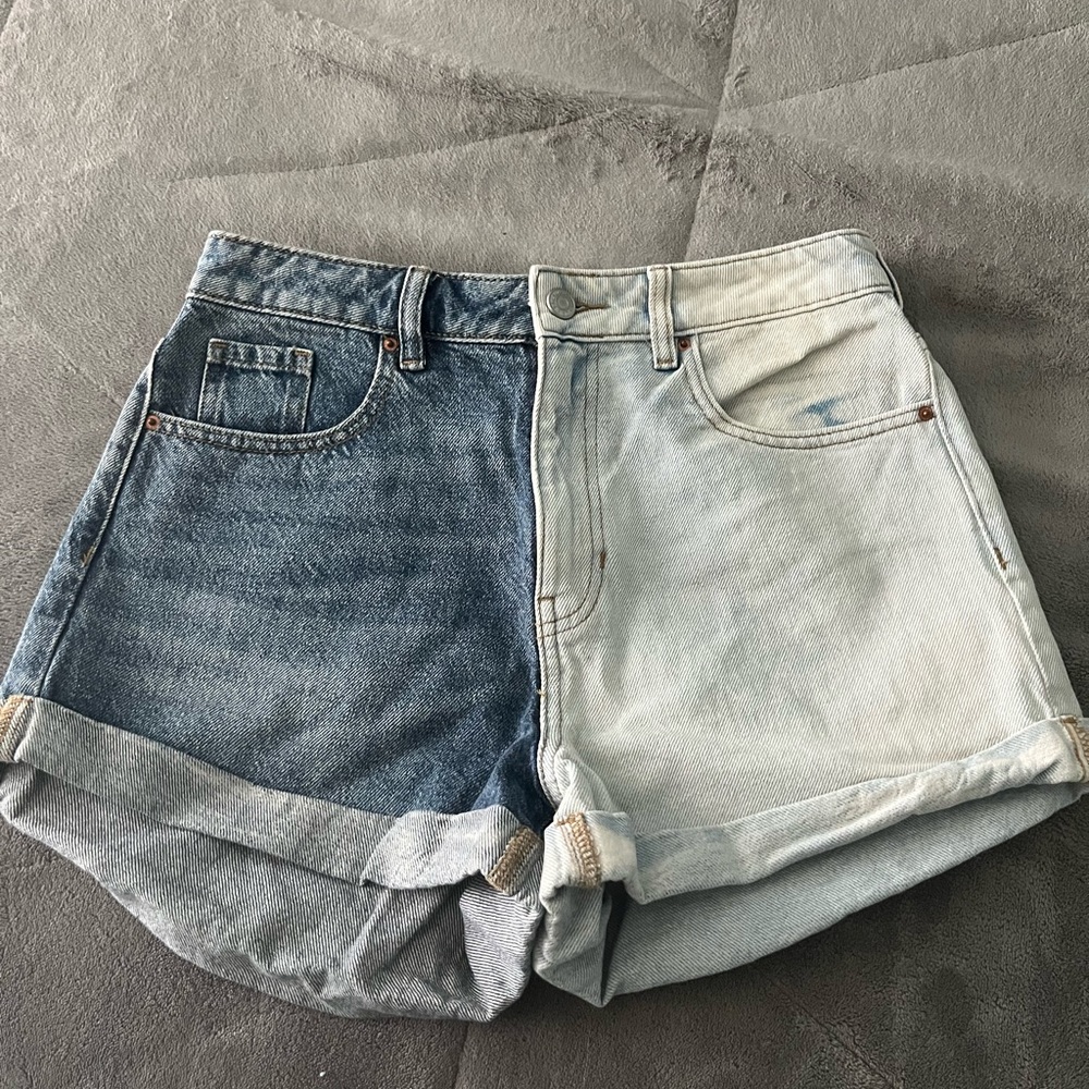 denim mom shorts